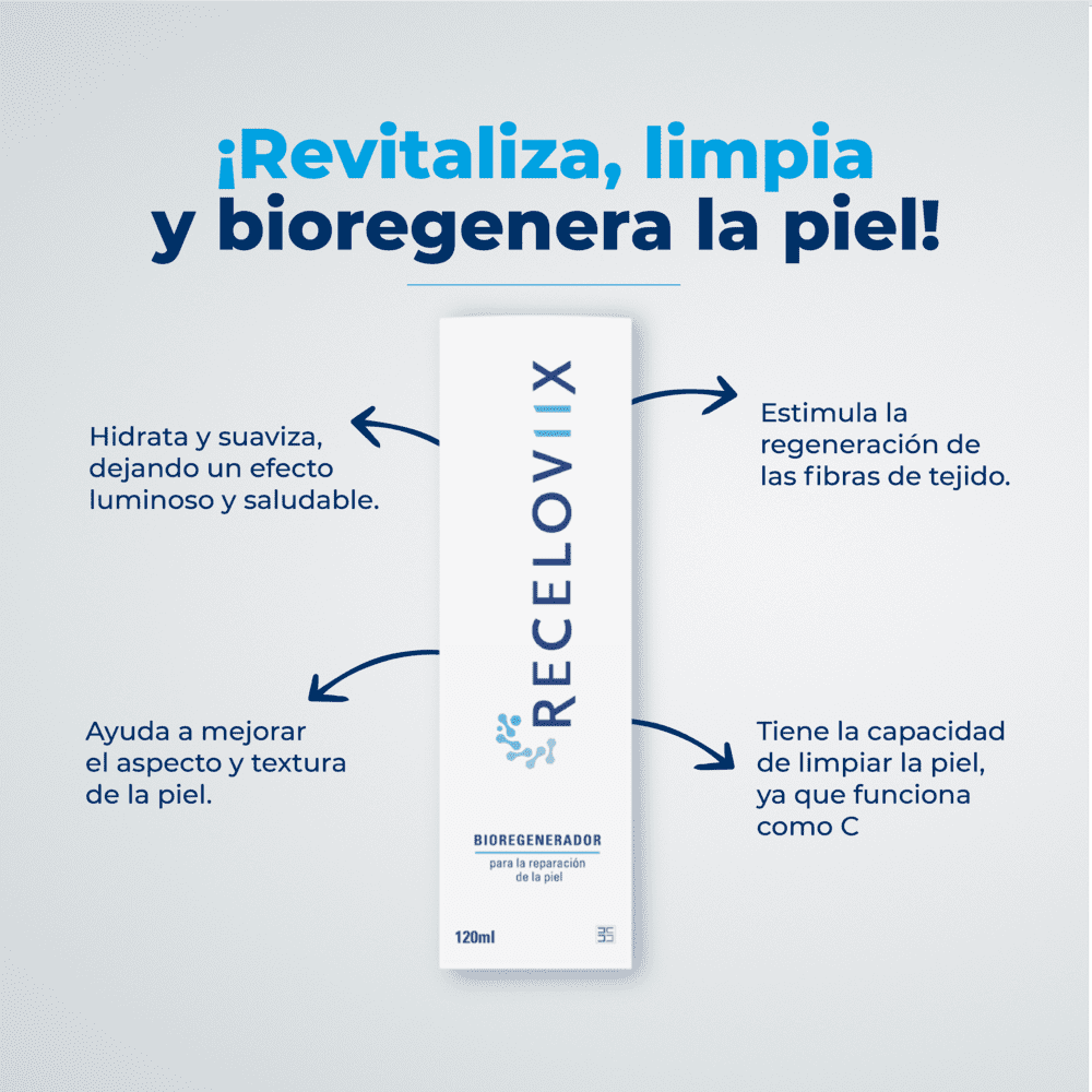 Receloviix 120 mL - Bioregenerador de tejido para la piel.